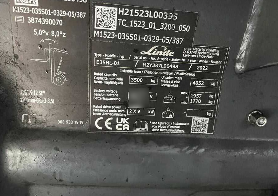 Linde E35HL-02 - Elektrický vysokozdvižný vozík: obrázok 4 Linde E35HL-02 - Elektrický vysokozdvižný vozík: obrázok 4