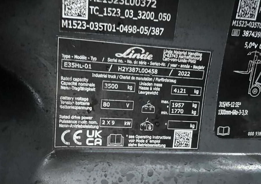 Linde E35HL-02 - Elektrický vysokozdvižný vozík: obrázok 4 Linde E35HL-02 - Elektrický vysokozdvižný vozík: obrázok 4