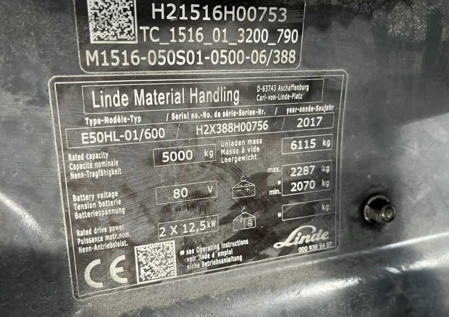 Linde E50HL-01/600 - Elektrický vysokozdvižný vozík: obrázok 3 Linde E50HL-01/600 - Elektrický vysokozdvižný vozík: obrázok 3