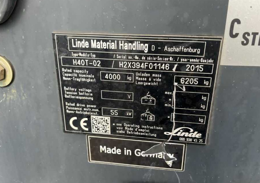 Linde H40T-02 - Plynový vysokozdvižný vozík: obrázok 4 Linde H40T-02 - Plynový vysokozdvižný vozík: obrázok 4