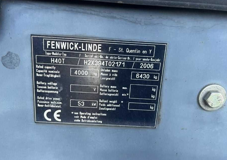 Linde H40T - Plynový vysokozdvižný vozík: obrázok 4 Linde H40T - Plynový vysokozdvižný vozík: obrázok 4