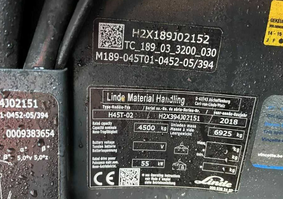 Linde H45T-02 - Plynový vysokozdvižný vozík: obrázok 4 Linde H45T-02 - Plynový vysokozdvižný vozík: obrázok 4