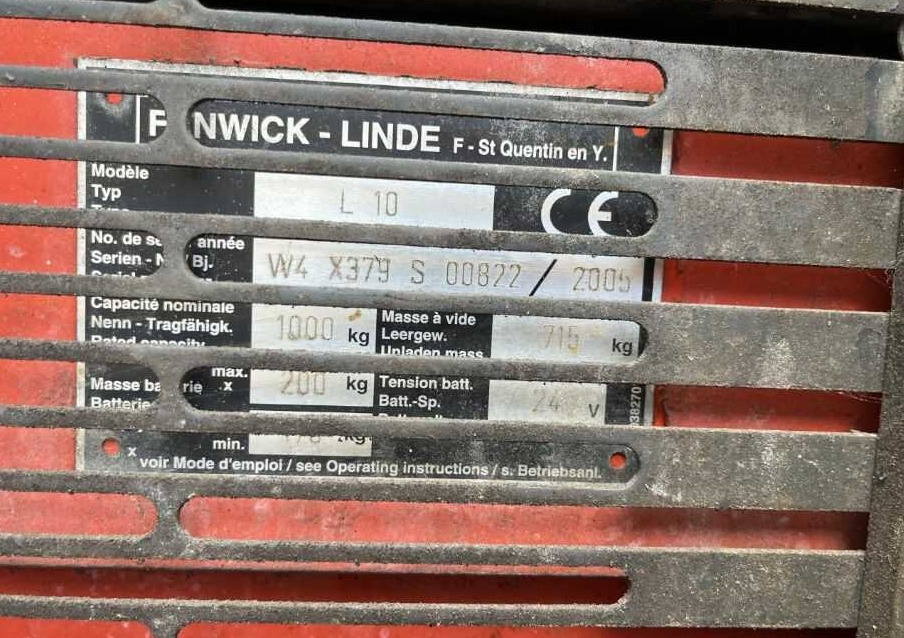 Linde L10 - Stohovač: obrázok 4 Linde L10 - Stohovač: obrázok 4