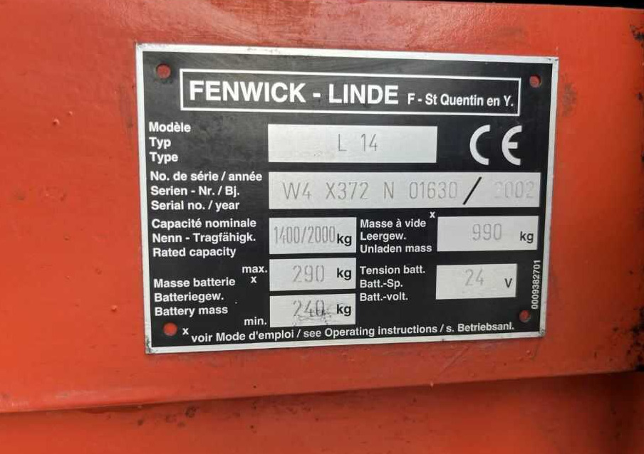 Linde L14 - Stohovač: obrázok 4 Linde L14 - Stohovač: obrázok 4