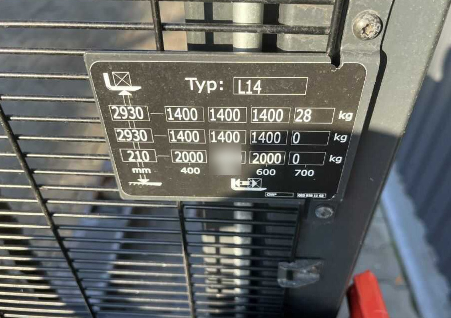 Linde L14 - Stohovač: obrázok 5 Linde L14 - Stohovač: obrázok 5