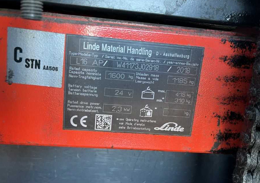 Linde L16APi - Stohovač: obrázok 4 Linde L16APi - Stohovač: obrázok 4