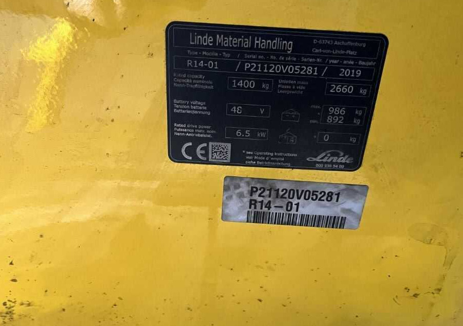 Linde R14-01 - Skladový zakladač: obrázok 4 Linde R14-01 - Skladový zakladač: obrázok 4