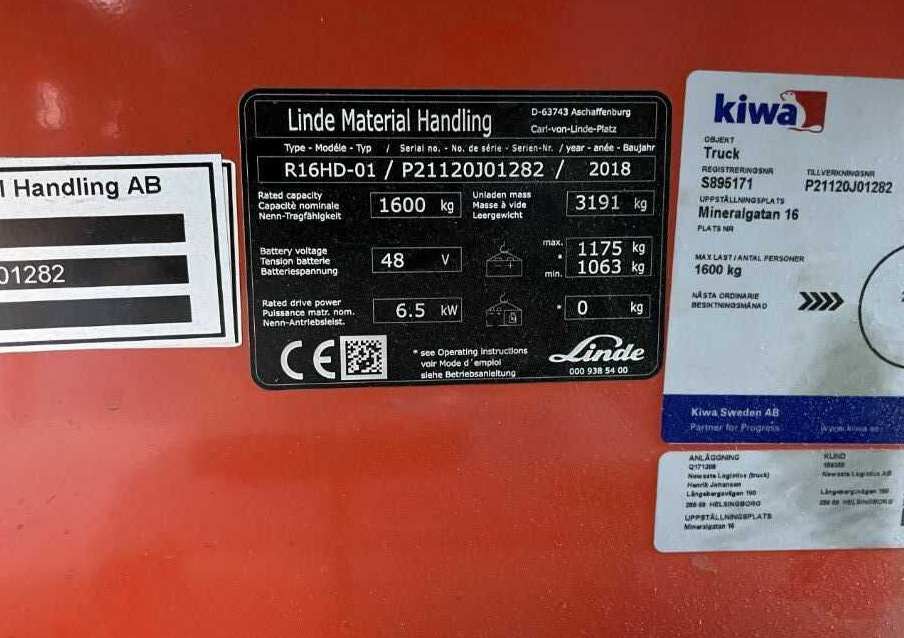 Linde R16HD-01 - Skladový zakladač: obrázok 4 Linde R16HD-01 - Skladový zakladač: obrázok 4