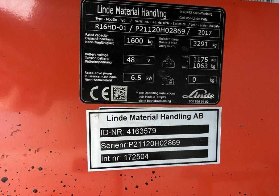 Linde R16HD-01 - Skladový zakladač: obrázok 3 Linde R16HD-01 - Skladový zakladač: obrázok 3