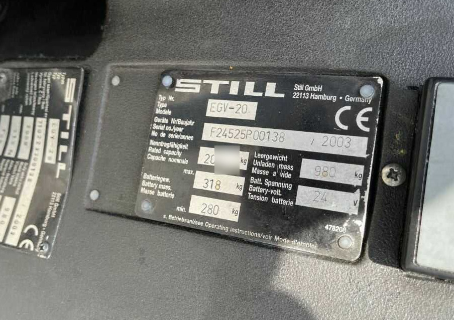 Still EGV20 - Stohovač: obrázok 5 Still EGV20 - Stohovač: obrázok 5