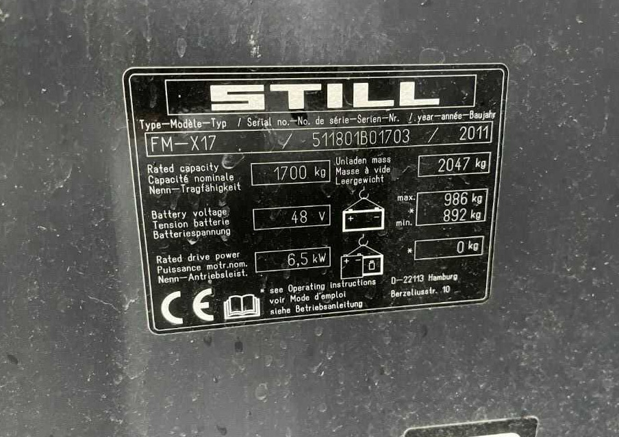Still FM-X17 - Skladový zakladač: obrázok 4 Still FM-X17 - Skladový zakladač: obrázok 4