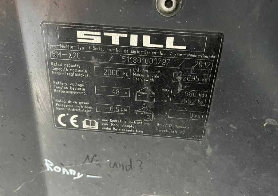 Still FM-X20 - Skladový zakladač: obrázok 4 Still FM-X20 - Skladový zakladač: obrázok 4