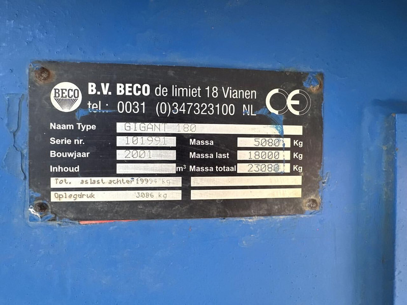 Príves sklápěcí Beco Gigant 180: obrázok 12 Príves sklápěcí Beco Gigant 180: obrázok 12