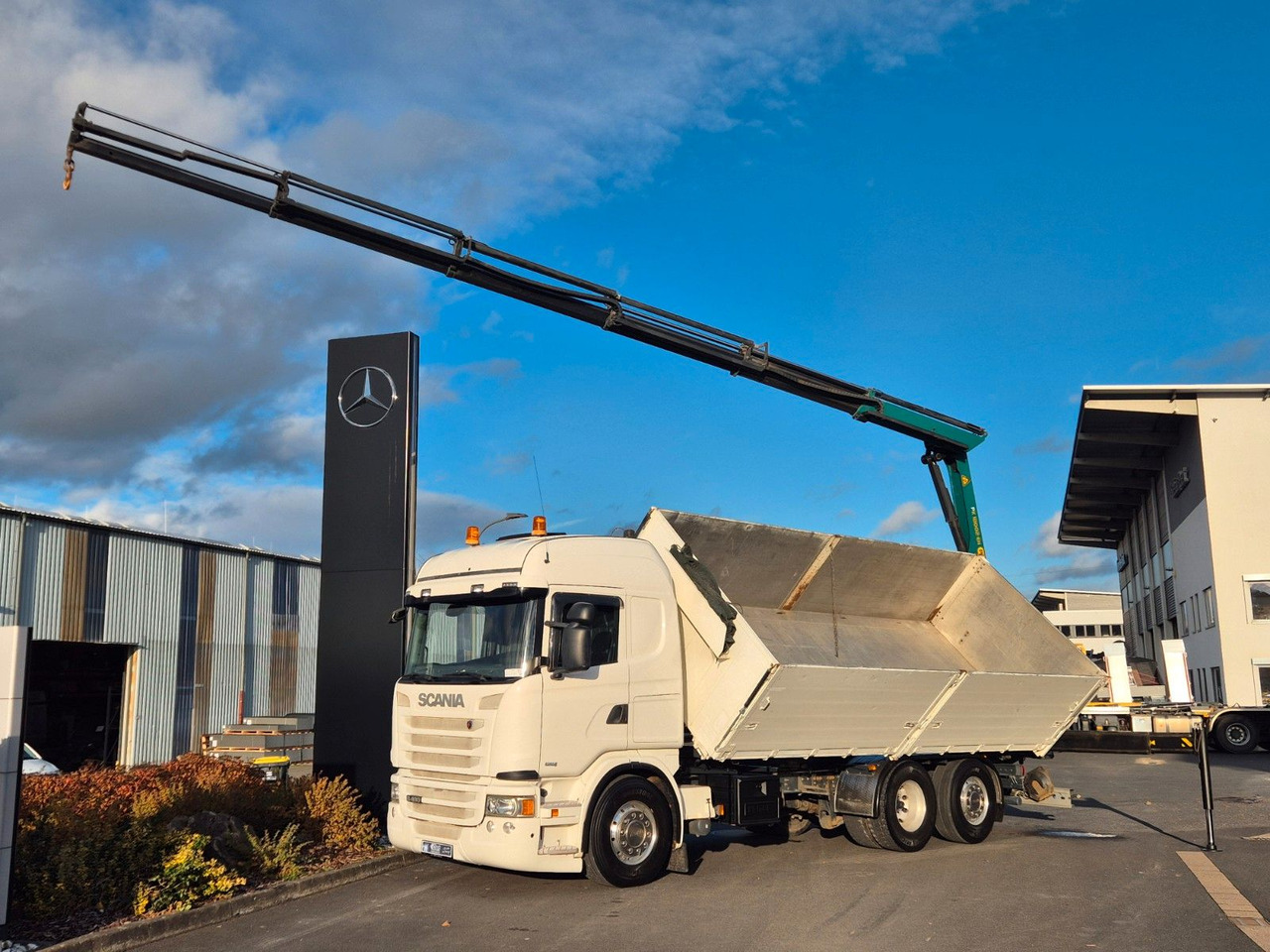 Scania G490 LB6x2*4HNB Palfinger PK 18002-EH D Funk AHK - Sklápač, Auto s hydraulickou rukou: obrázok 1 Scania G490 LB6x2*4HNB Palfinger PK 18002-EH D Funk AHK - Sklápač, Auto s hydraulickou rukou: obrázok 1