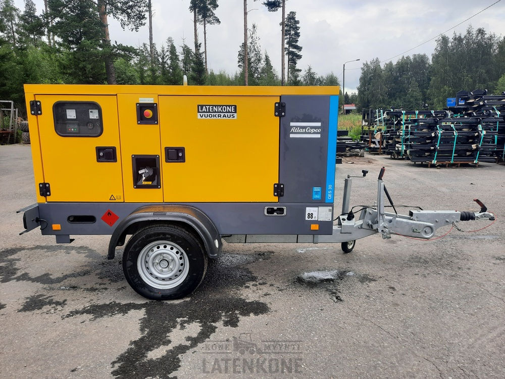 Atlas Copco QES 30 50 Hz Generaattori vetovarustuksella ID 4349 - Elektrický generátor: obrázok 1 Atlas Copco QES 30 50 Hz Generaattori vetovarustuksella ID 4349 - Elektrický generátor: obrázok 1