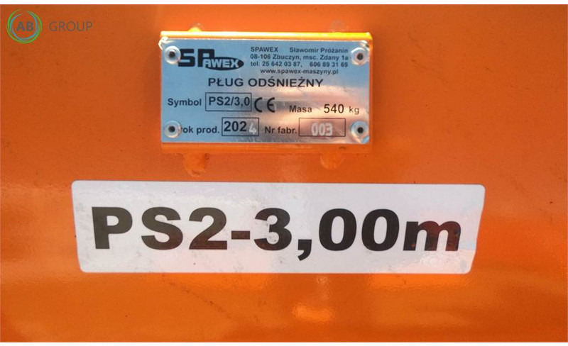 Spawex pług odśnieżny prosty PS-2, 3 m - Radlica na sneh pre Poľnohospodárske stroje: obrázok 4 Spawex pług odśnieżny prosty PS-2, 3 m - Radlica na sneh pre Poľnohospodárske stroje: obrázok 4