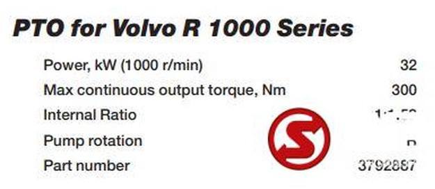 Volvo Occ Pto Volvo R1000 series - Hydraulika pre Nákladné auto: obrázok 4 Volvo Occ Pto Volvo R1000 series - Hydraulika pre Nákladné auto: obrázok 4