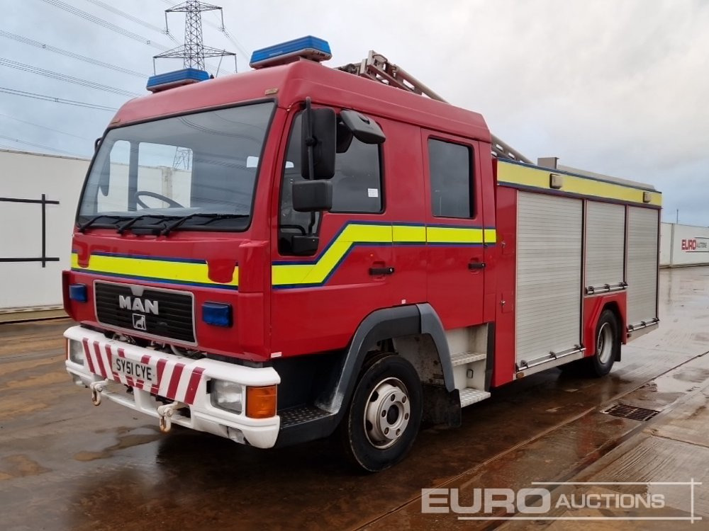 2001 MAN 4x2 Fire Engine, Manual Gearbox (Reg. Docs. Available) - Hasičské vozidlo: obrázok 1 2001 MAN 4x2 Fire Engine, Manual Gearbox (Reg. Docs. Available) - Hasičské vozidlo: obrázok 1