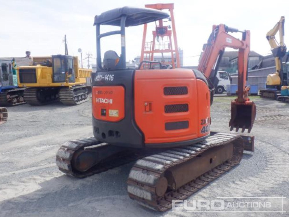 2013 Hitachi ZX40U-5A Rubber Block Pads, Blade, Offset, Bucket - Mini rýpadlo: obrázok 2 2013 Hitachi ZX40U-5A Rubber Block Pads, Blade, Offset, Bucket - Mini rýpadlo: obrázok 2