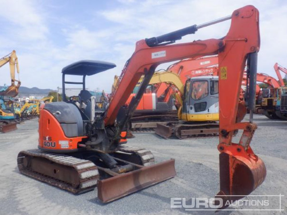 2013 Hitachi ZX40U-5A Rubber Block Pads, Blade, Offset, Bucket - Mini rýpadlo: obrázok 3 2013 Hitachi ZX40U-5A Rubber Block Pads, Blade, Offset, Bucket - Mini rýpadlo: obrázok 3