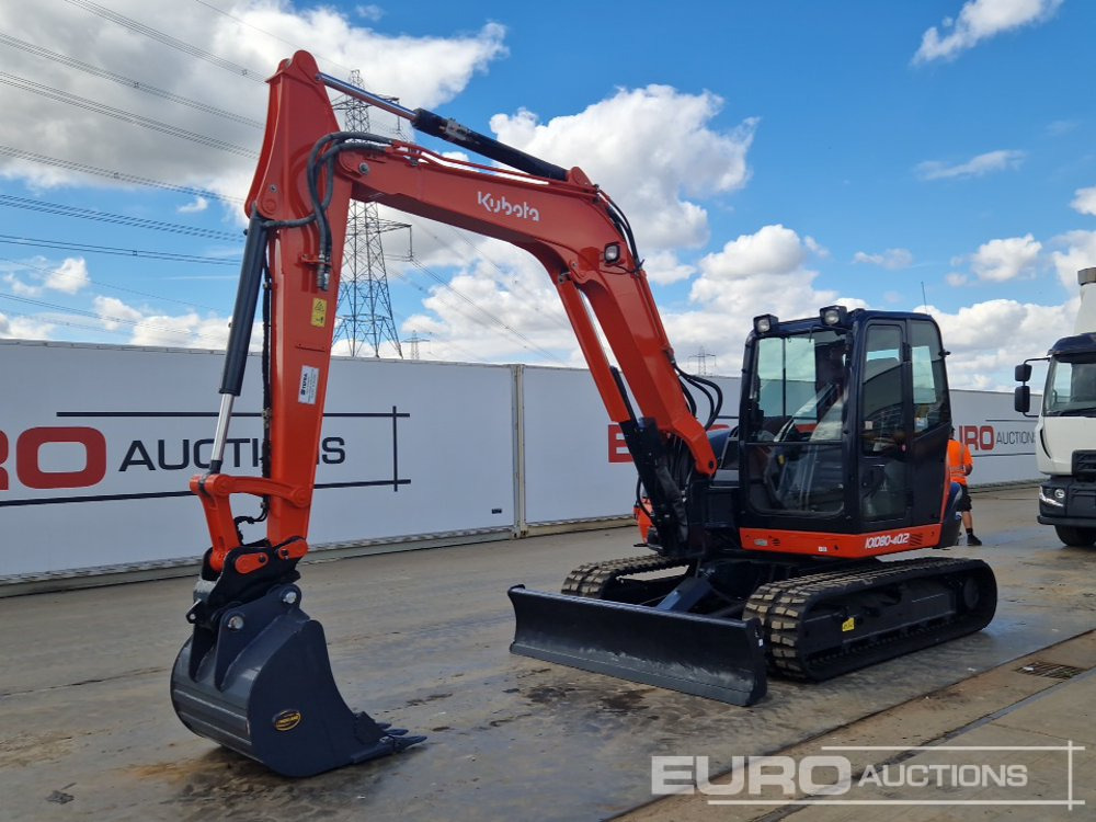 2018 Kubota KX080-4A - Mini rýpadlo: obrázok 1 2018 Kubota KX080-4A - Mini rýpadlo: obrázok 1