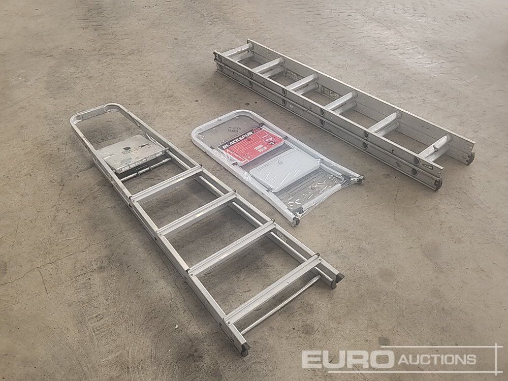 4 Tread Aluminium Step Ladder, 12 Rung Extending Ladder, 2 Tread Step Ladder - Stavebné zariadenia: obrázok 1 4 Tread Aluminium Step Ladder, 12 Rung Extending Ladder, 2 Tread Step Ladder - Stavebné zariadenia: obrázok 1