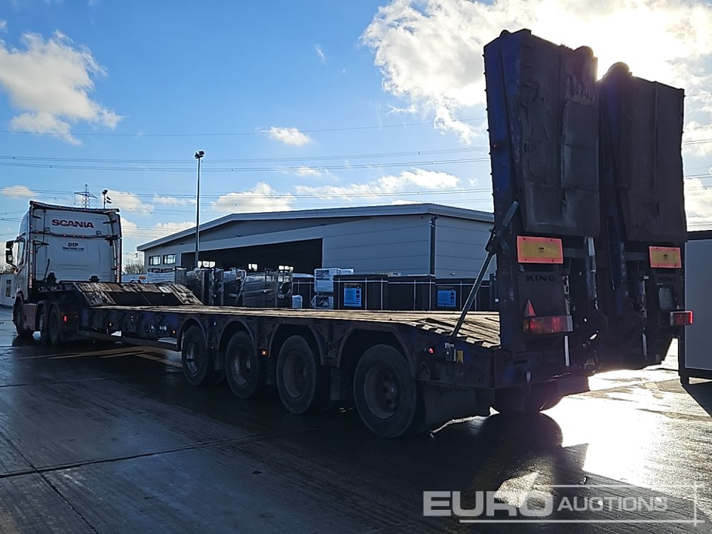 King 4 Axle Step Frame Low Loader Trailer, Neck Ramps, Out Riggers, Rear Steering, Hydraulic Fliptoe Ramps - Náves podvalník: obrázok 5 King 4 Axle Step Frame Low Loader Trailer, Neck Ramps, Out Riggers, Rear Steering, Hydraulic Fliptoe Ramps - Náves podvalník: obrázok 5