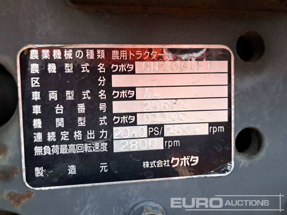 Kompaktný traktor Kubota GB200: obrázok 50