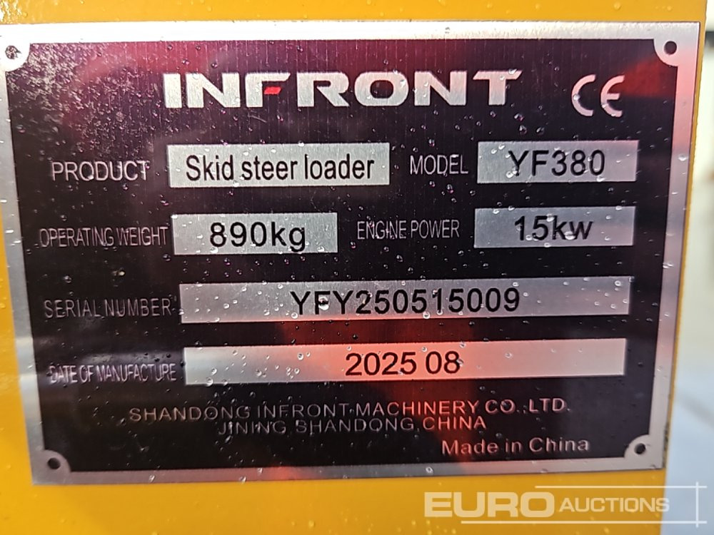 Unused 2025 Infront YF380 - Šmykom riadený nakladač: obrázok 1 Unused 2025 Infront YF380 - Šmykom riadený nakladač: obrázok 1