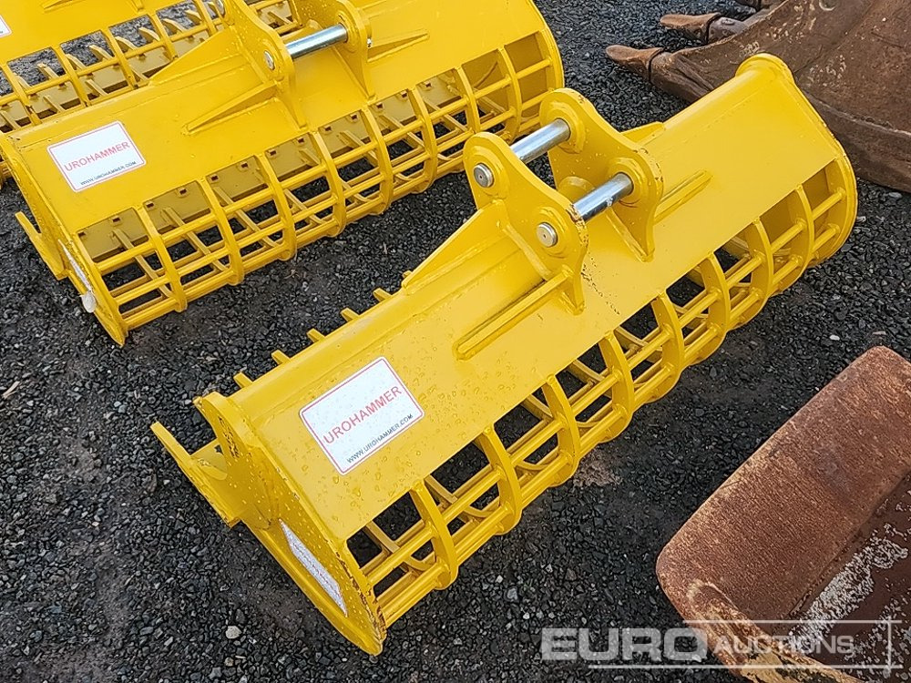 Unused 2025 Urohammer 48" 3T - 5T Rake Riddle Bucket to suit Mini Excavator - Lyžica: obrázok 2 Unused 2025 Urohammer 48" 3T - 5T Rake Riddle Bucket to suit Mini Excavator - Lyžica: obrázok 2