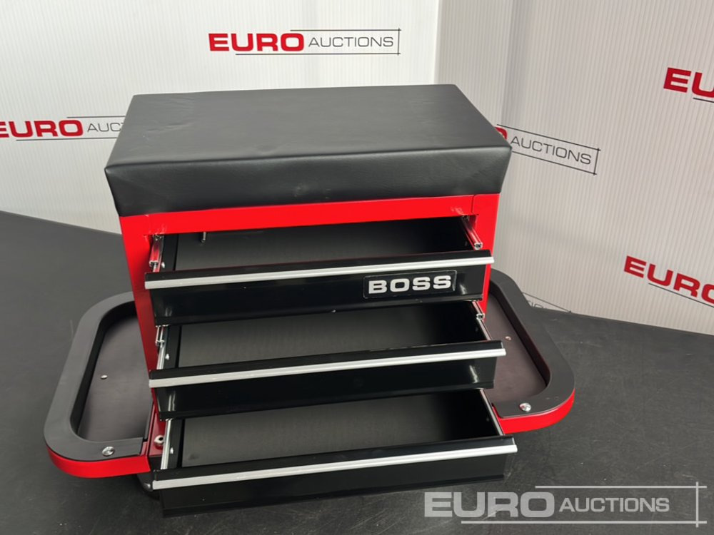 Vybavenie garáže/ Dielne Unused Boss Wheeled Stool Tool Box, 3 Drawers, Magnetic Trays: obrázok 22