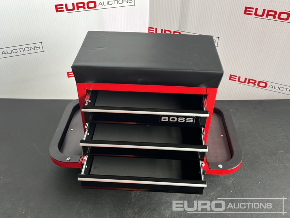 Vybavenie garáže/ Dielne Unused Boss Wheeled Stool Tool Box, 3 Drawers, Magnetic Trays: obrázok 17