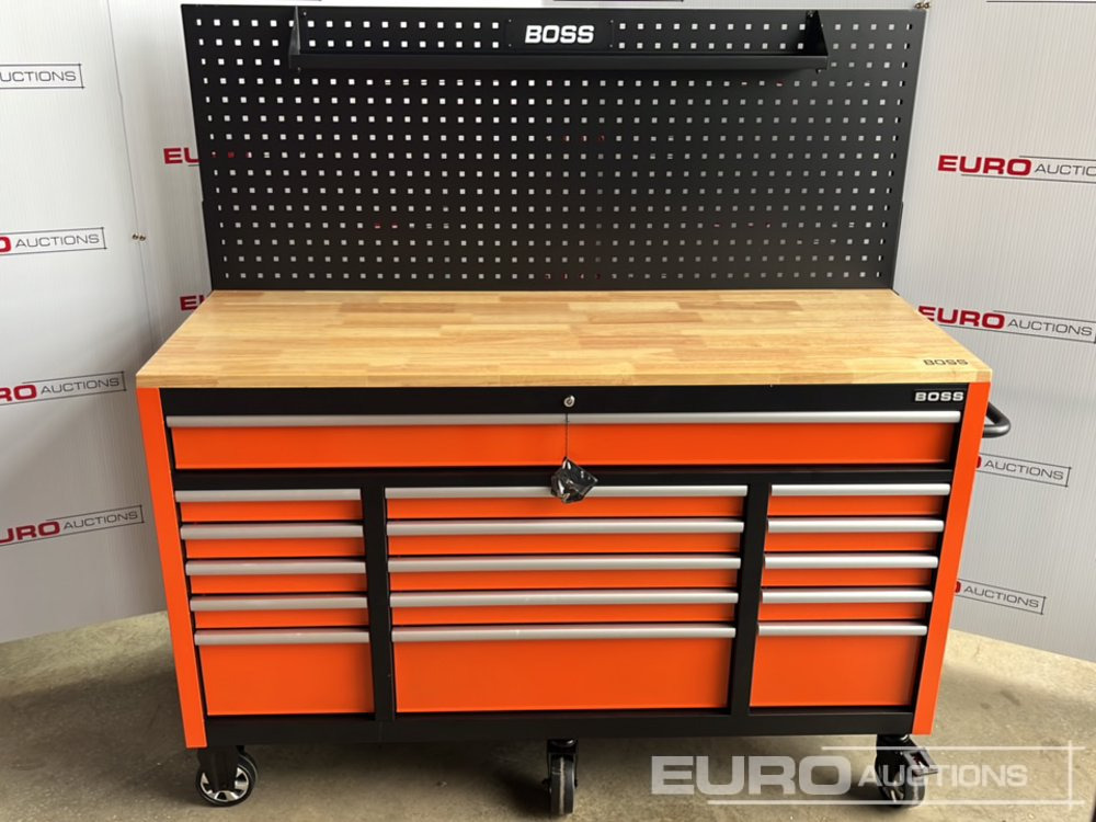 Unused Boss Wheeled Tool Cabinet, 16 Drawers, 492pc Tools - Vybavenie garáže/ Dielne: obrázok 2 Unused Boss Wheeled Tool Cabinet, 16 Drawers, 492pc Tools - Vybavenie garáže/ Dielne: obrázok 2