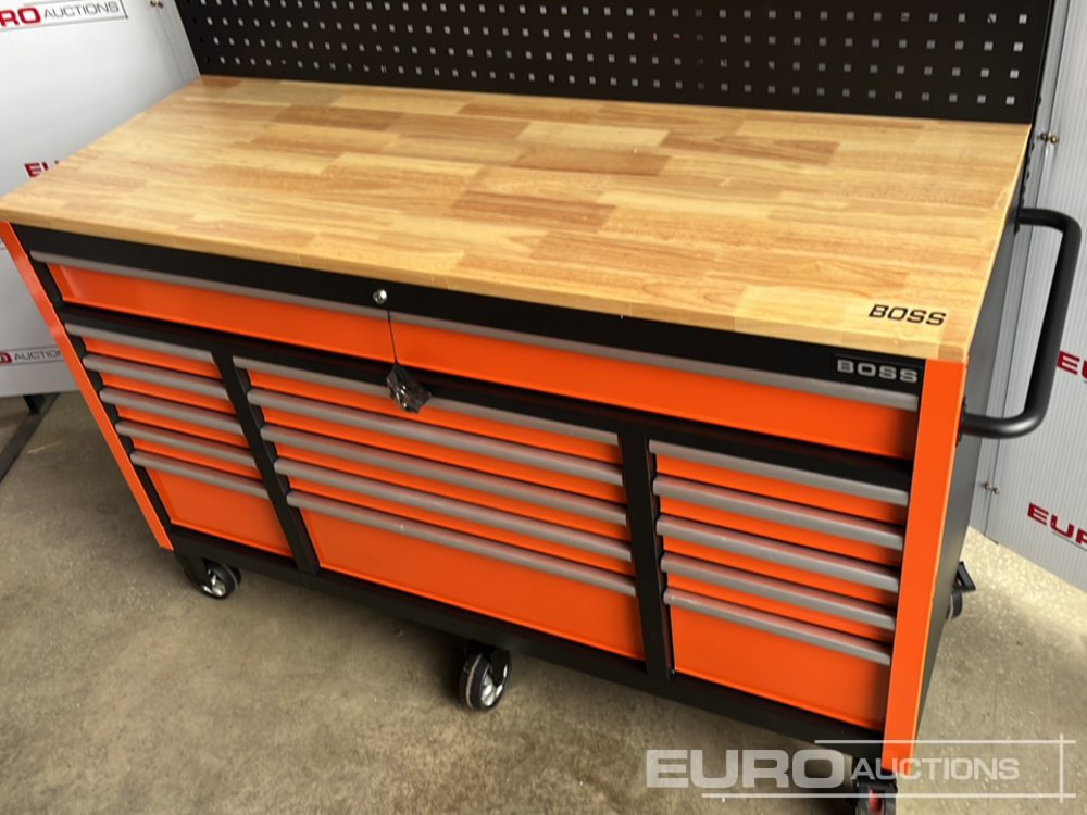 Unused Boss Wheeled Tool Cabinet, 16 Drawers, 492pc Tools - Vybavenie garáže/ Dielne: obrázok 4 Unused Boss Wheeled Tool Cabinet, 16 Drawers, 492pc Tools - Vybavenie garáže/ Dielne: obrázok 4