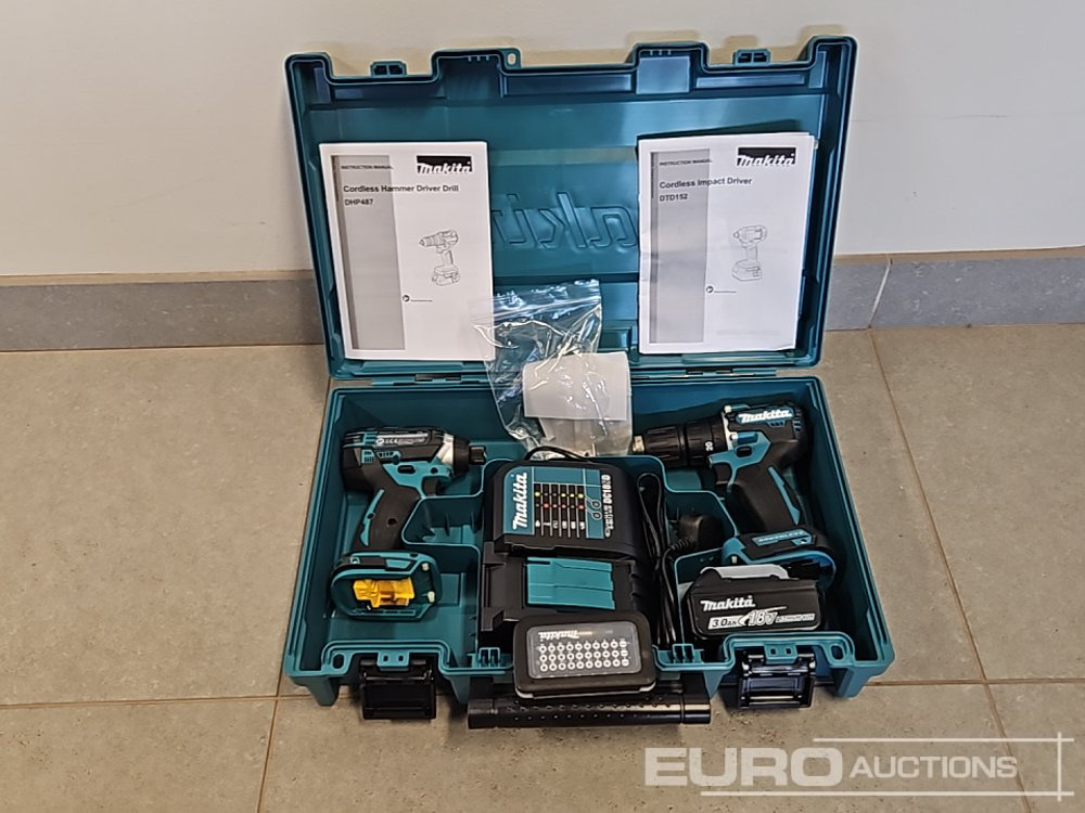 Unused Makita DHP453 18V LXT Combi Dril, Makita DTD152 18V LXT Impact Driver, Battery, Charger, Bit Set - Vybavenie garáže/ Dielne: obrázok 2 Unused Makita DHP453 18V LXT Combi Dril, Makita DTD152 18V LXT Impact Driver, Battery, Charger, Bit Set - Vybavenie garáže/ Dielne: obrázok 2