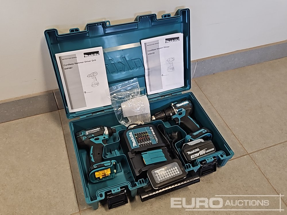Unused Makita DHP453 18V LXT Combi Dril, Makita DTD152 18V LXT Impact Driver, Battery, Charger, Bit Set - Vybavenie garáže/ Dielne: obrázok 1 Unused Makita DHP453 18V LXT Combi Dril, Makita DTD152 18V LXT Impact Driver, Battery, Charger, Bit Set - Vybavenie garáže/ Dielne: obrázok 1