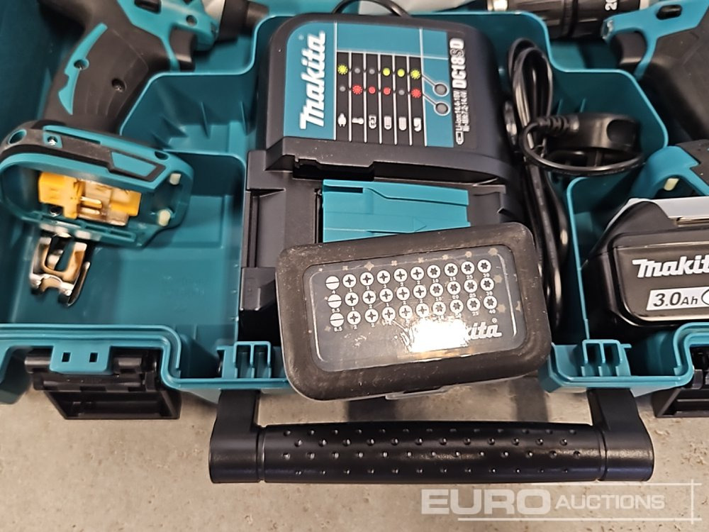 Vybavenie garáže/ Dielne Unused Makita DHP453 18V LXT Combi Dril, Makita DTD152 18V LXT Impact Driver, Battery, Charger, Bit Set: obrázok 6