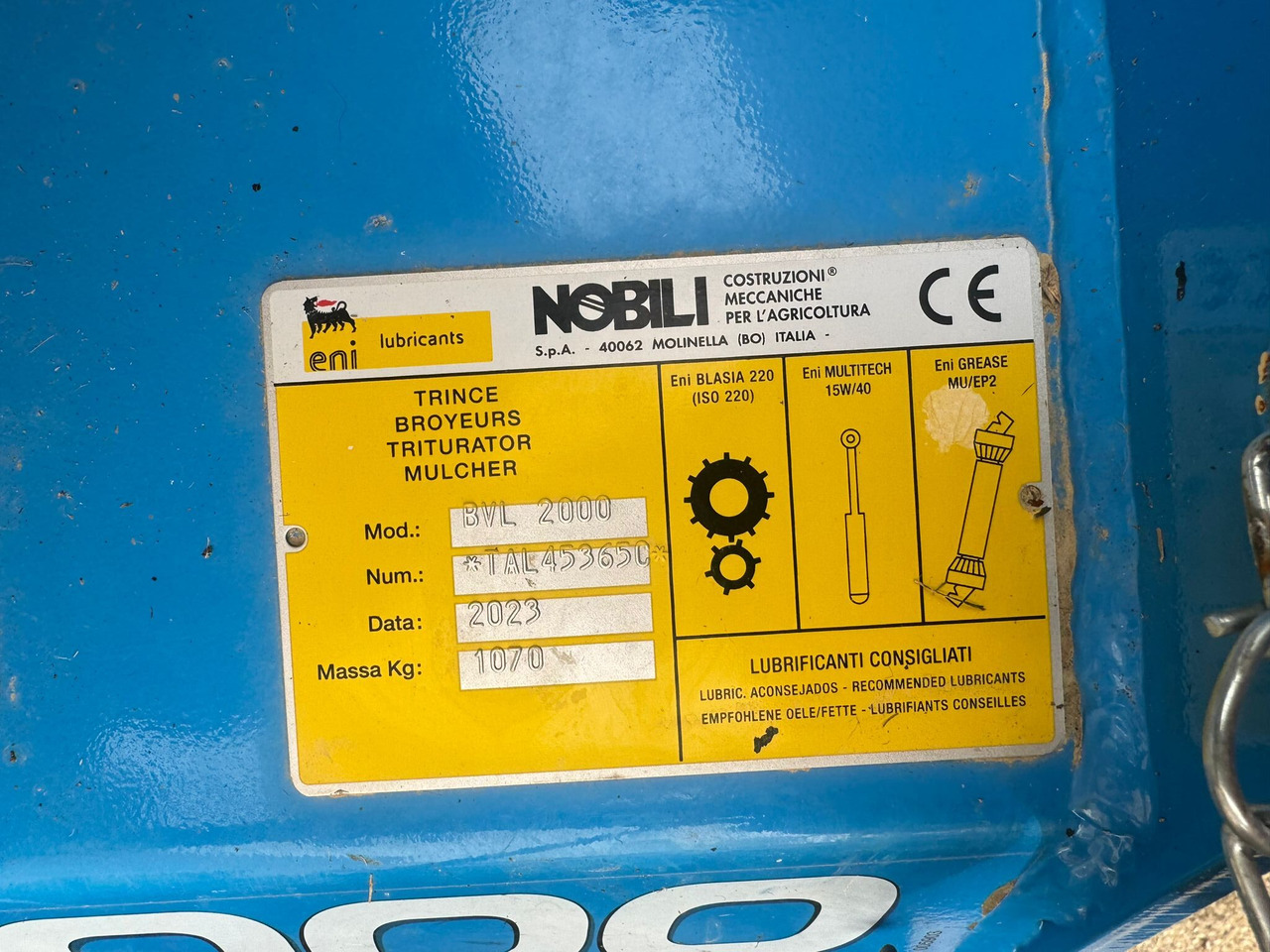 Nobili trincia laterale usata BVL 2000 - Stranový mulčovač: obrázok 3 Nobili trincia laterale usata BVL 2000 - Stranový mulčovač: obrázok 3