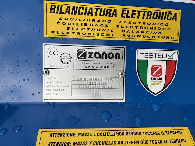 Zanon TFM2R 1900 - Kladivkový mulčovač: obrázok 3 Zanon TFM2R 1900 - Kladivkový mulčovač: obrázok 3