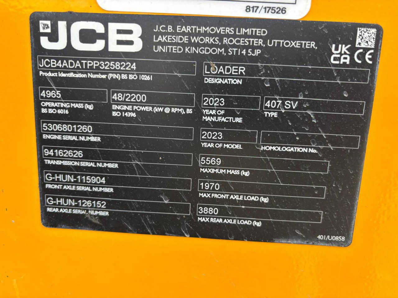 JCB 407 - Kolesový nakladač: obrázok 5 JCB 407 - Kolesový nakladač: obrázok 5