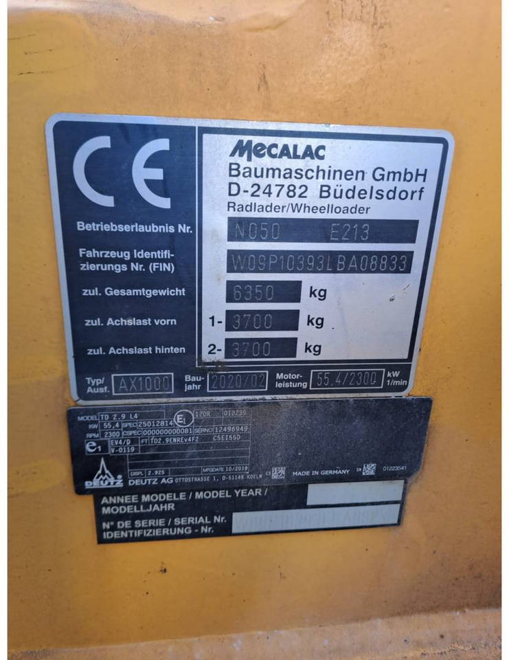 Leasing MECALAC AX1000 MECALAC AX1000: obrázok 6