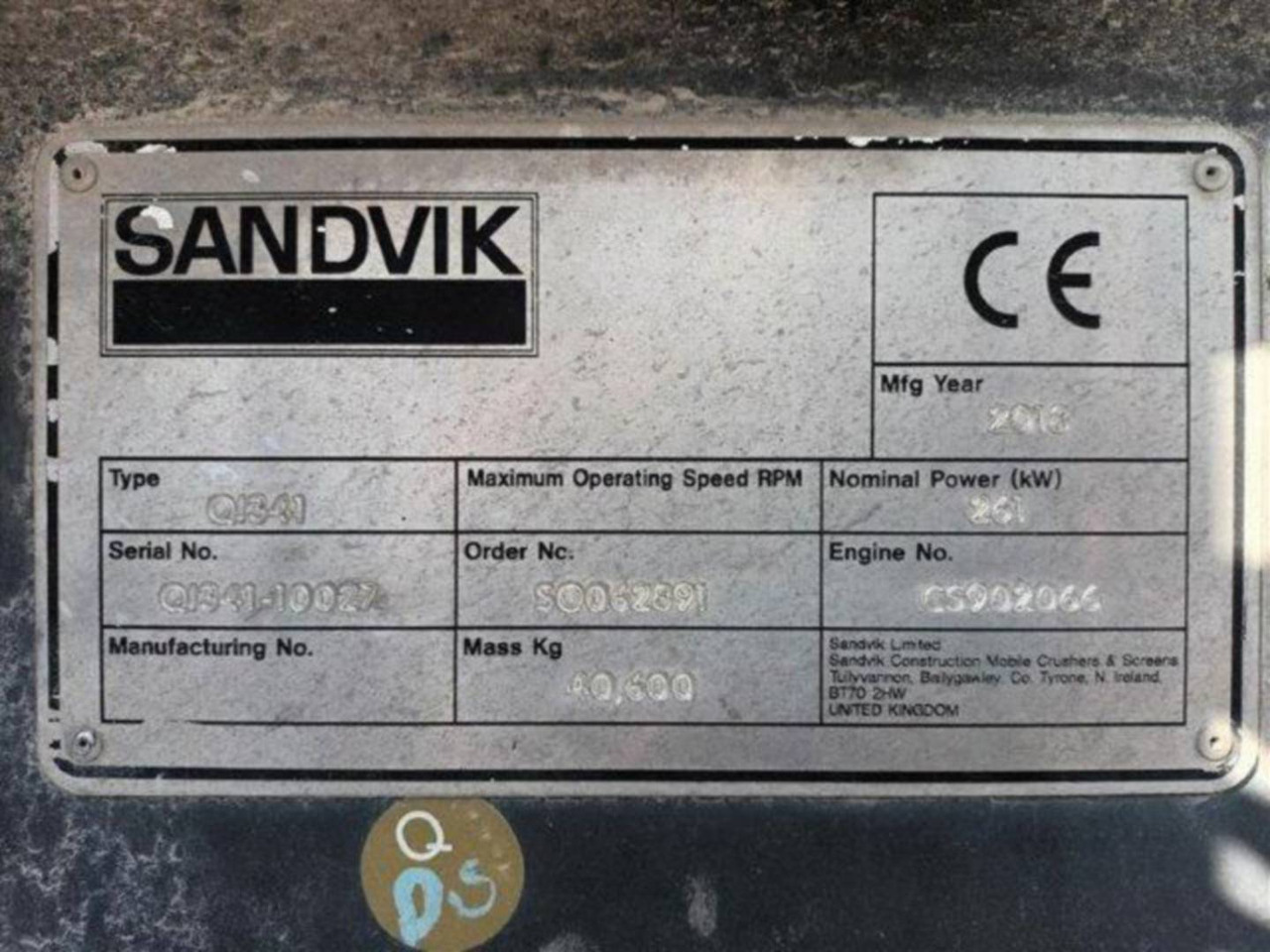 SANDVIK MINING & CONSTRUCTION QI341HS - Drvič: obrázok 4 SANDVIK MINING & CONSTRUCTION QI341HS - Drvič: obrázok 4