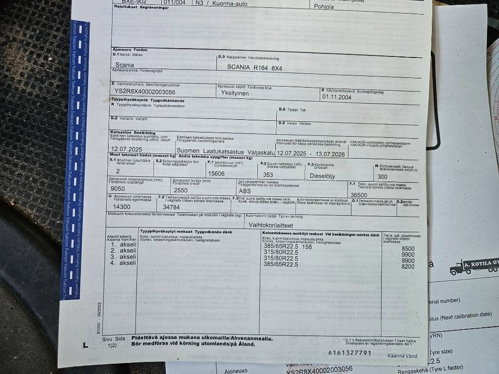 Hákový nosič kontajnerov Scania 164 G 480: obrázok 17 Hákový nosič kontajnerov Scania 164 G 480: obrázok 17