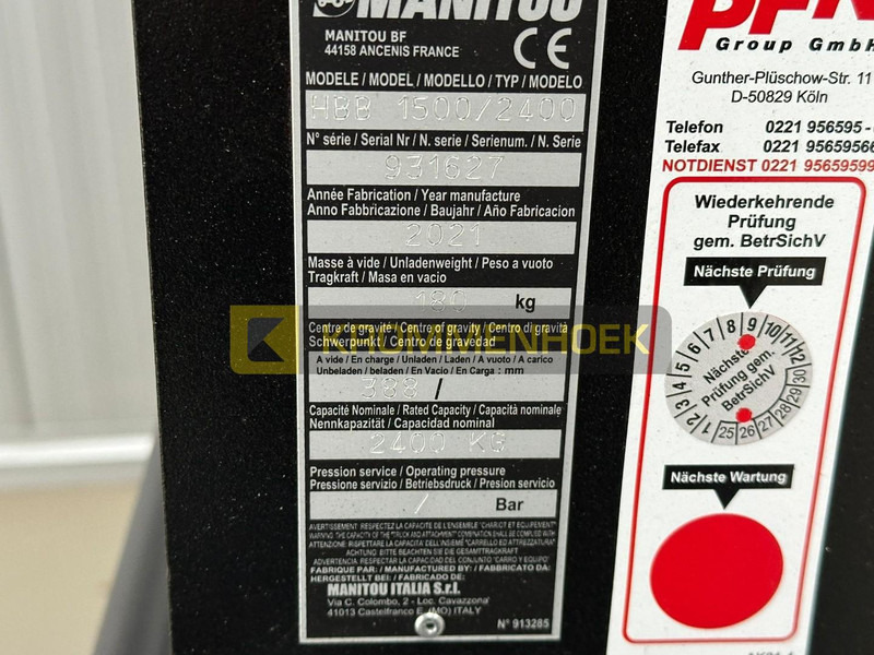 Manitou HBB 1500/2400 Bigbag Handler - Príslušenstvo pre Manipulačná technika: obrázok 5 Manitou HBB 1500/2400 Bigbag Handler - Príslušenstvo pre Manipulačná technika: obrázok 5