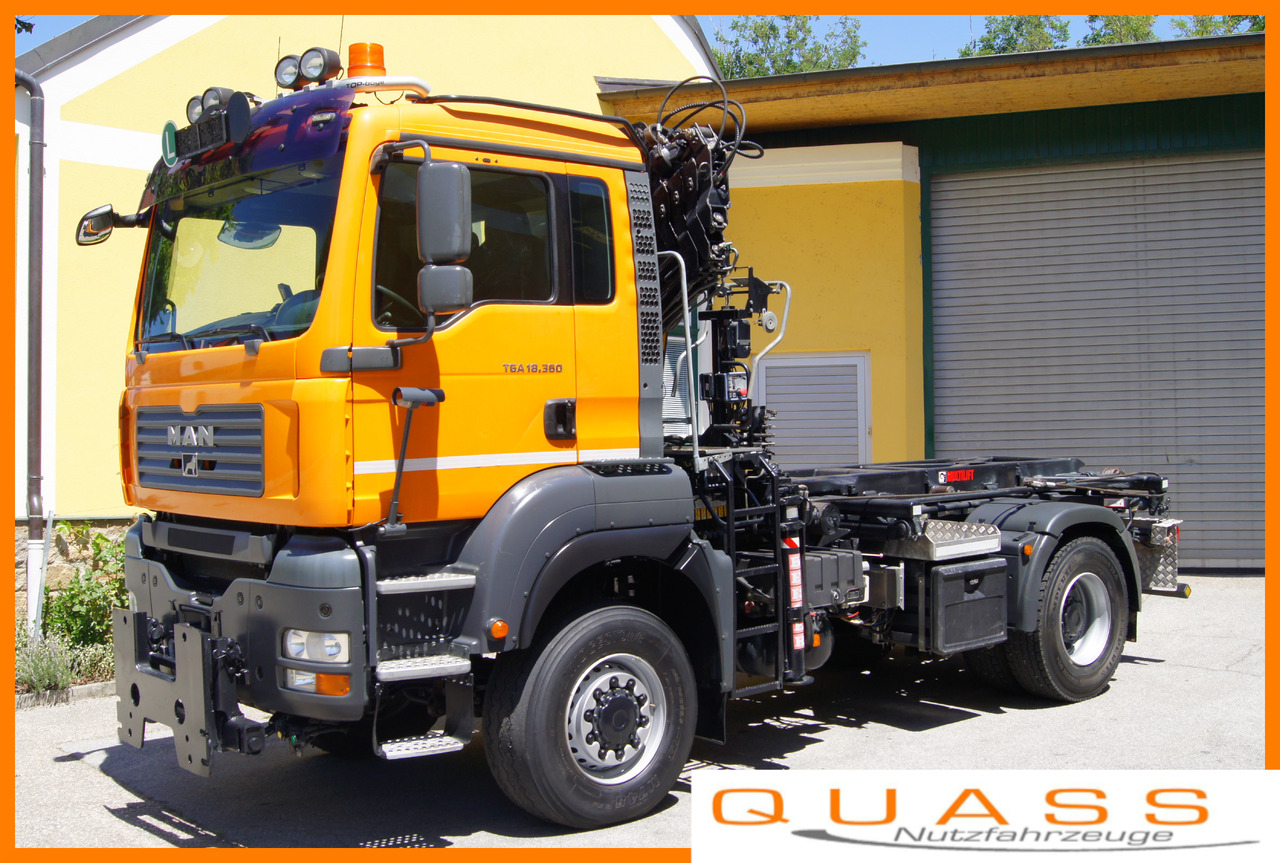 MAN TGA 18.360 BL 4x4/Euro 4/TÜV/HIAB 111 korbfähig/MULTILIFT/Winterdienst - Hákový nosič kontajnerov, Auto s hydraulickou rukou: obrázok 1 MAN TGA 18.360 BL 4x4/Euro 4/TÜV/HIAB 111 korbfähig/MULTILIFT/Winterdienst - Hákový nosič kontajnerov, Auto s hydraulickou rukou: obrázok 1
