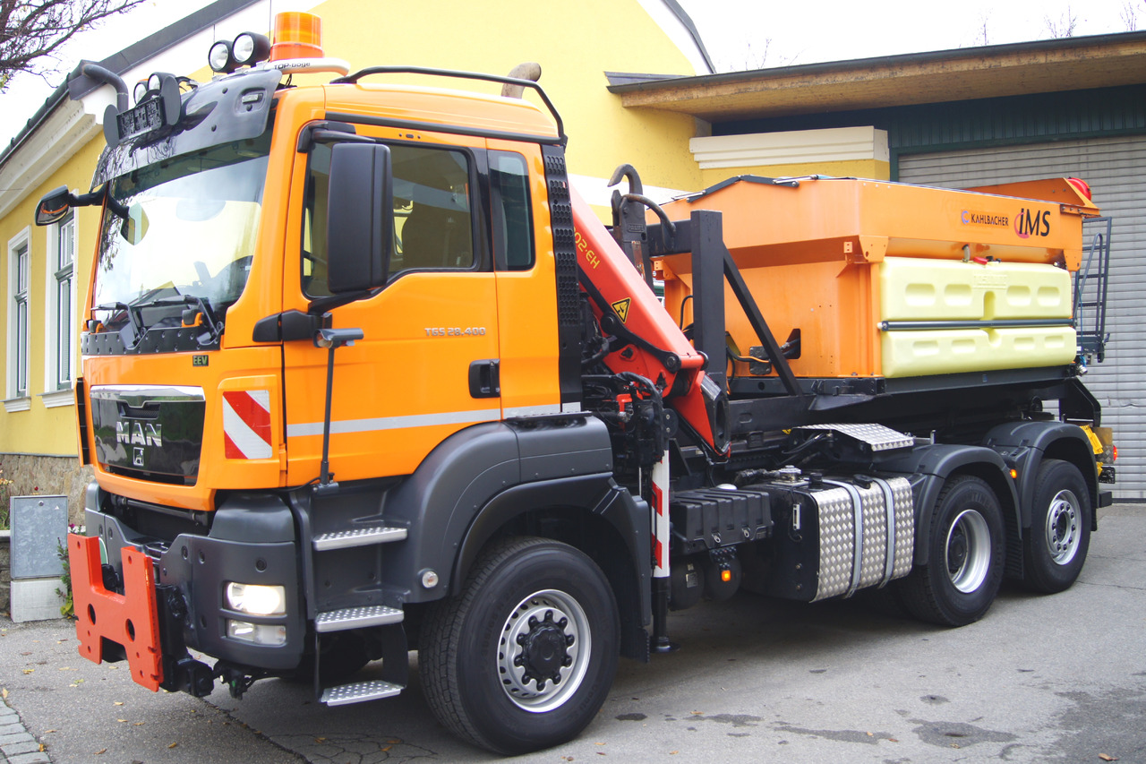 MAN TGS 28.400 BL 6x4-4/TÜV/PK12002/PALIFT/Winterdienst/Salzstreuer/Streuer/Schneepflug - Hákový nosič kontajnerov, Auto s hydraulickou rukou: obrázok 3 MAN TGS 28.400 BL 6x4-4/TÜV/PK12002/PALIFT/Winterdienst/Salzstreuer/Streuer/Schneepflug - Hákový nosič kontajnerov, Auto s hydraulickou rukou: obrázok 3