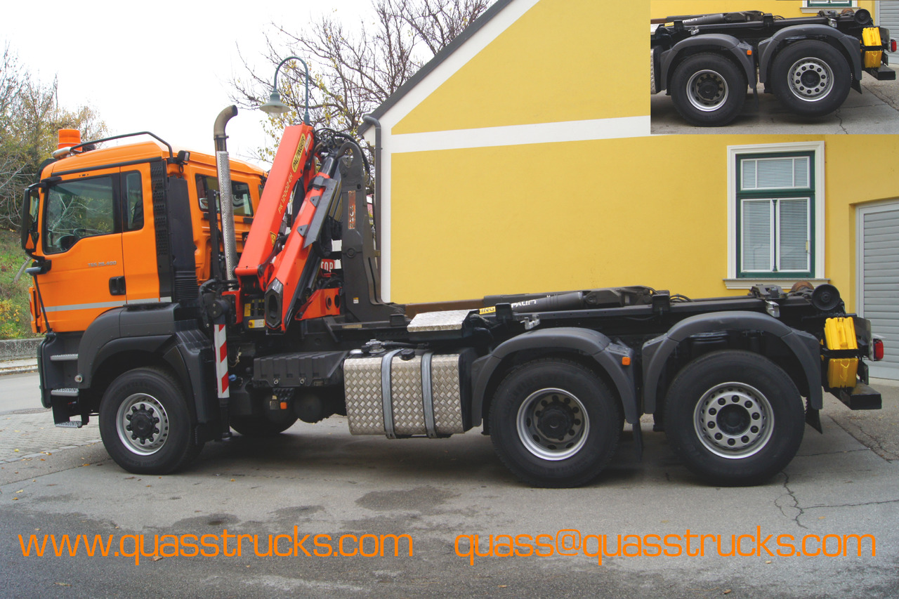 MAN TGS 28.400 BL 6x4-4/TÜV/PK12002/PALIFT/Winterdienst/Salzstreuer/Streuer/Schneepflug - Hákový nosič kontajnerov, Auto s hydraulickou rukou: obrázok 4 MAN TGS 28.400 BL 6x4-4/TÜV/PK12002/PALIFT/Winterdienst/Salzstreuer/Streuer/Schneepflug - Hákový nosič kontajnerov, Auto s hydraulickou rukou: obrázok 4
