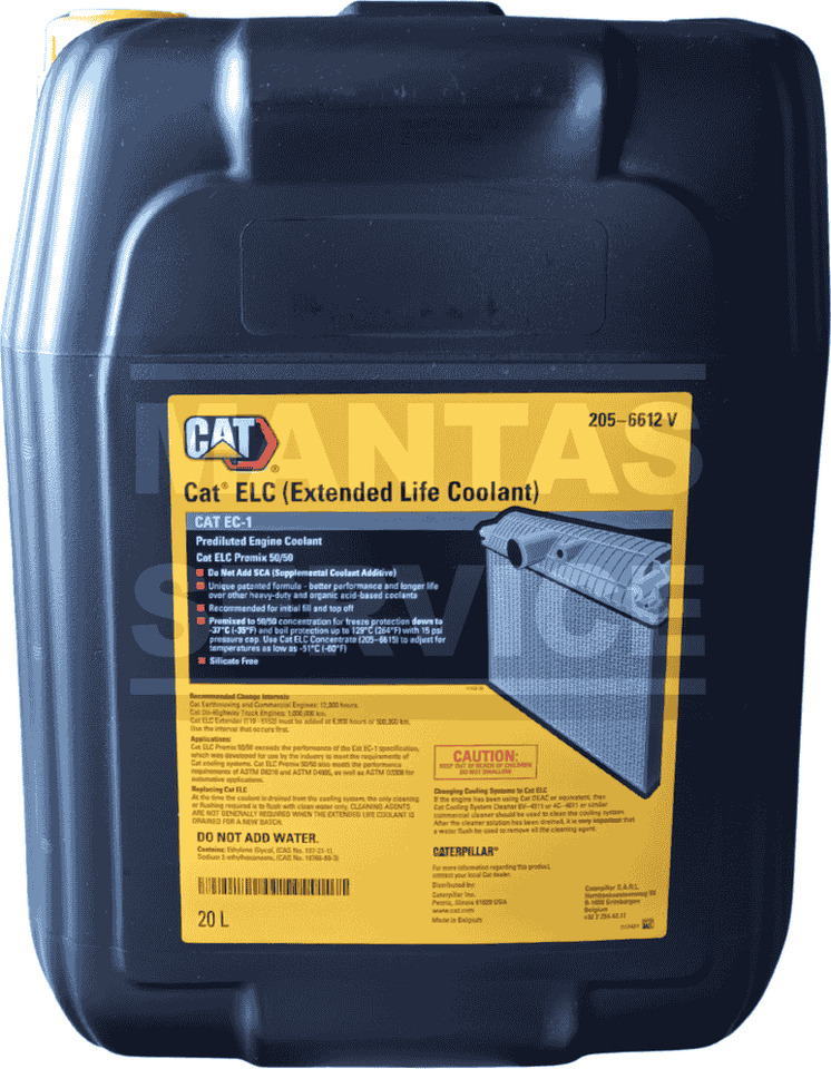 CATERPILLAR COOLANT EXTENDED LIFE 50/50 PREMIX 20L 205-6612 - Chladiaci systém pre Stavebné stroje: obrázok 1 CATERPILLAR COOLANT EXTENDED LIFE 50/50 PREMIX 20L 205-6612 - Chladiaci systém pre Stavebné stroje: obrázok 1