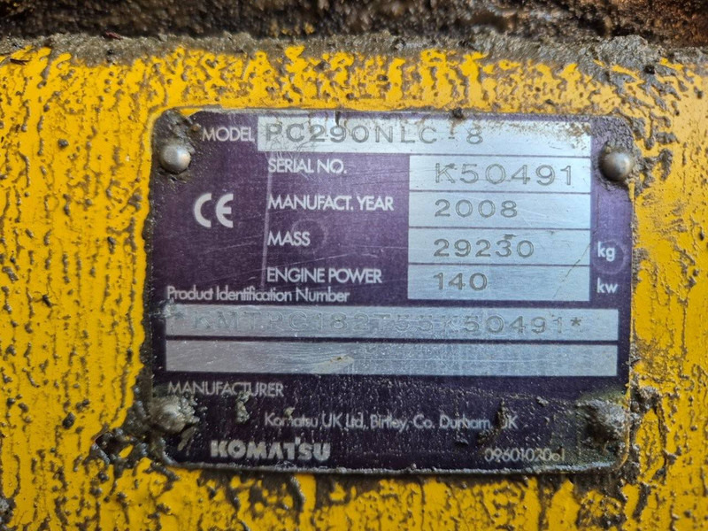 Komatsu PC290NLC-8 - Pásové rýpadlo: obrázok 5 Komatsu PC290NLC-8 - Pásové rýpadlo: obrázok 5