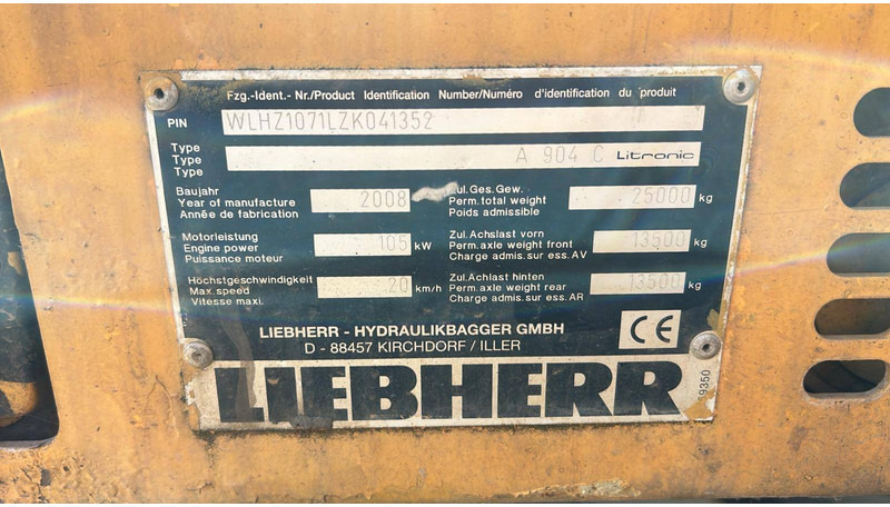 Liebherr A 904 C - Kolesové rýpadlo: obrázok 5 Liebherr A 904 C - Kolesové rýpadlo: obrázok 5
